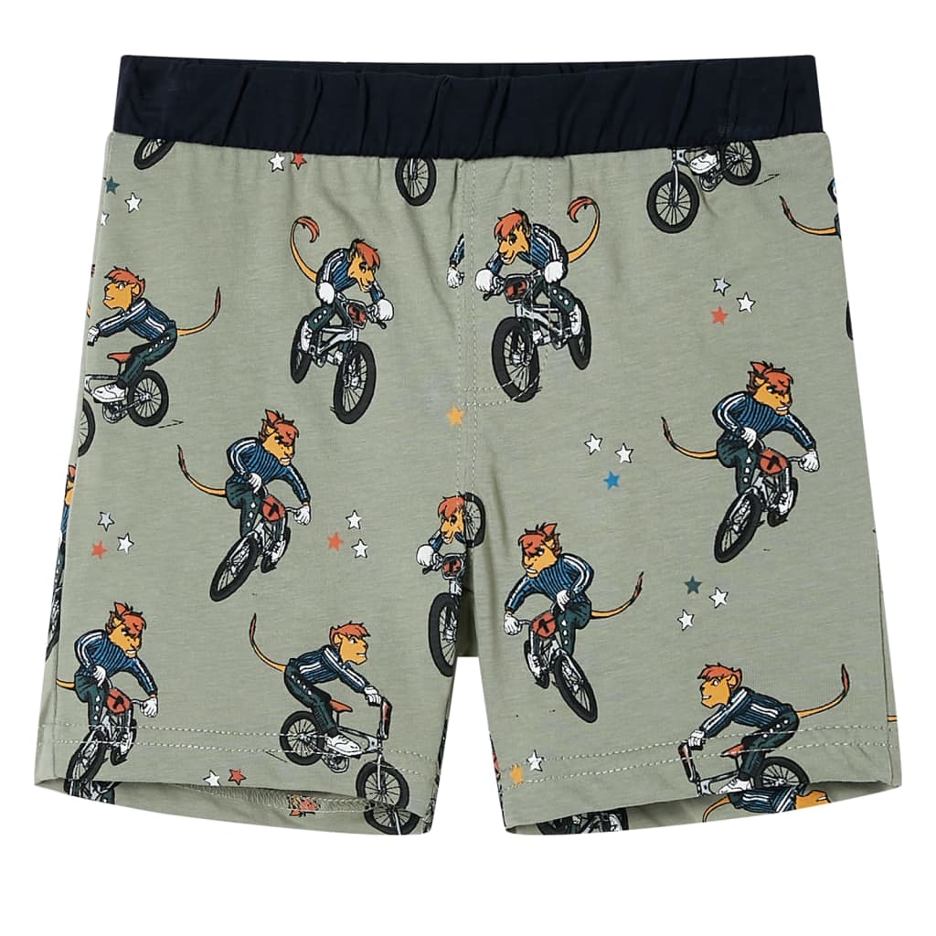 Pijama de manga curta para criança caqui-claro 116