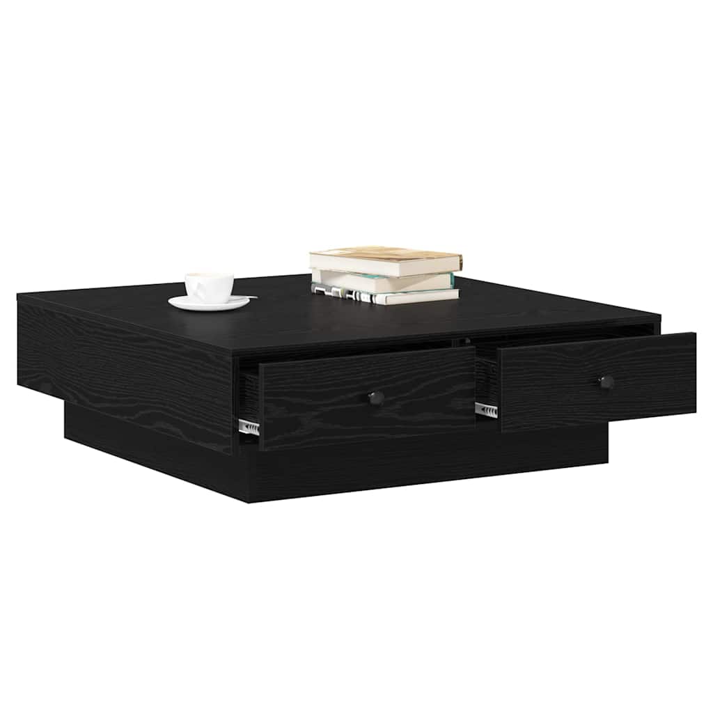 Mesa de centro carvalho preto 90 x 90 x 28 cm