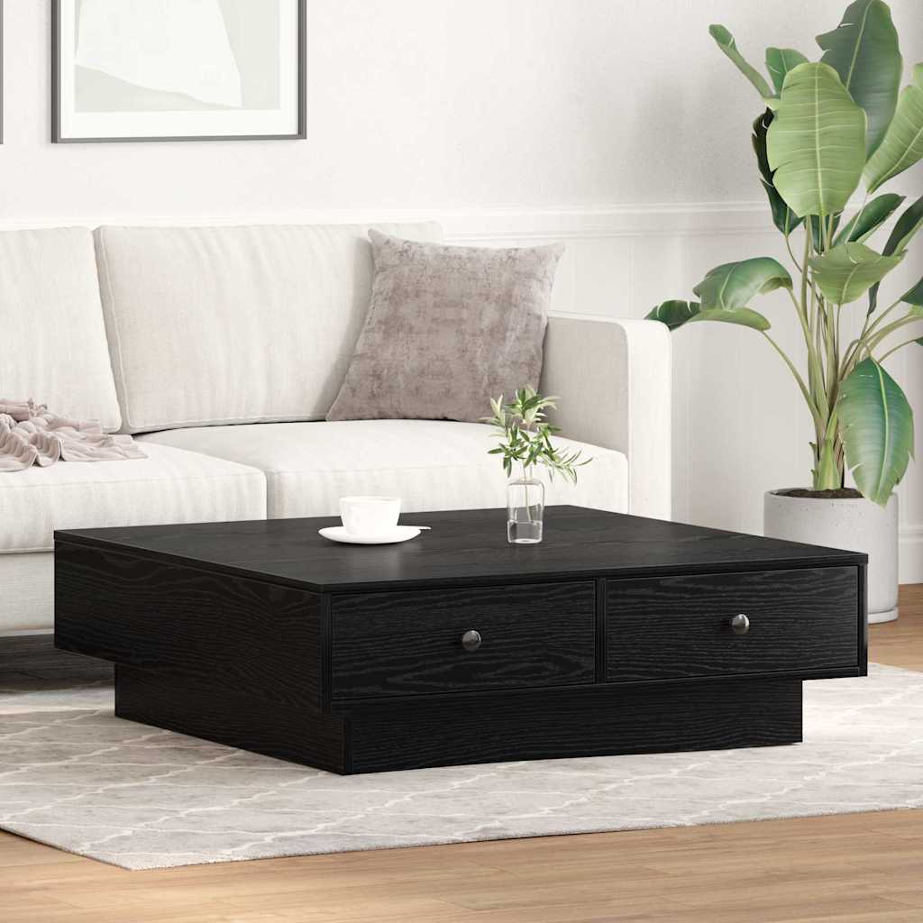 Mesa de centro carvalho preto 90 x 90 x 28 cm