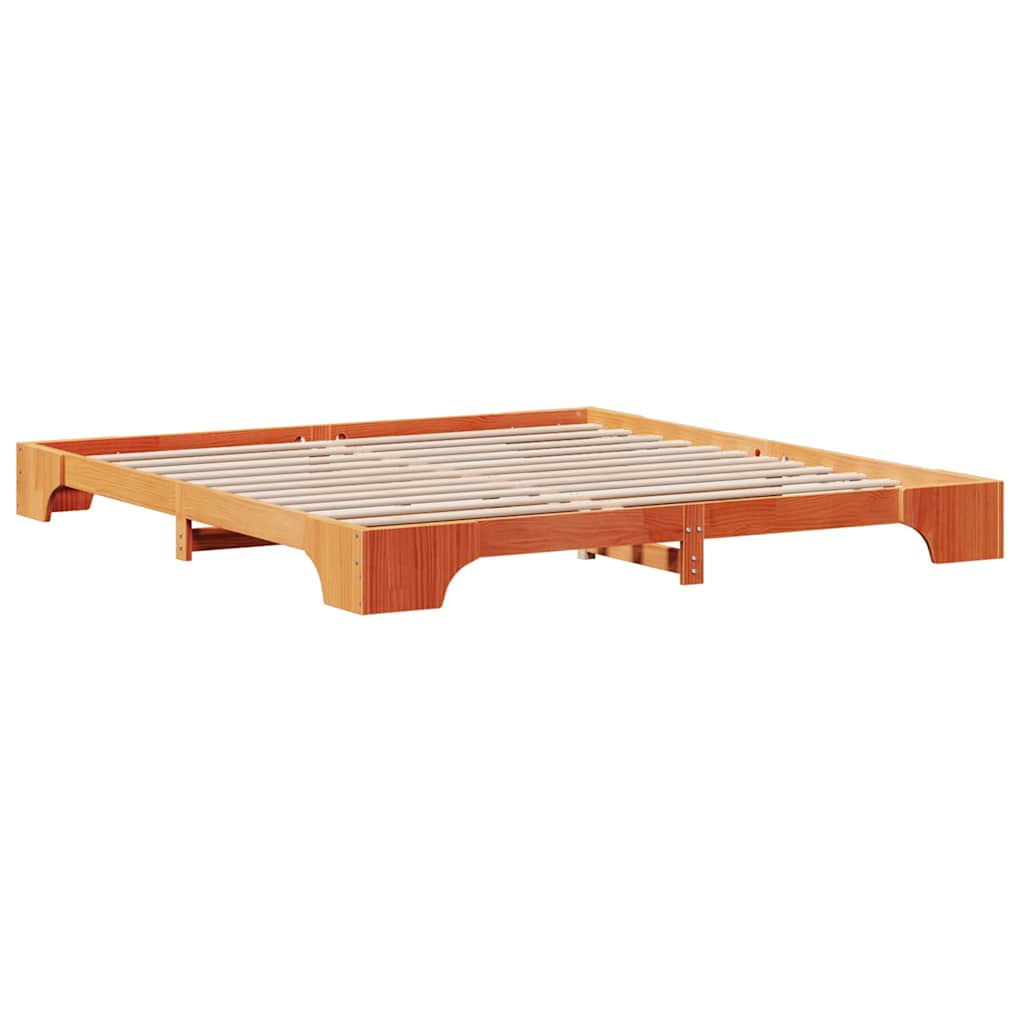 Estrutura da cama marrom cera 180 x 200 cm