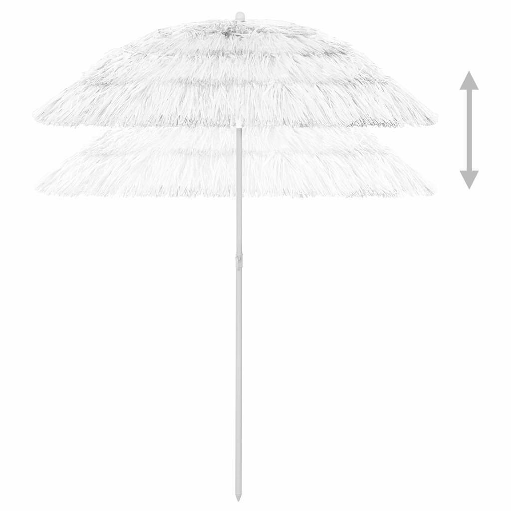 Guarda-sol de praia hawaii 180 cm branco