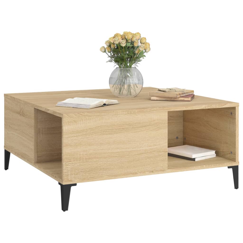 Mesa de centro 80x80x36,5 cm derivados madeira carvalho sonoma