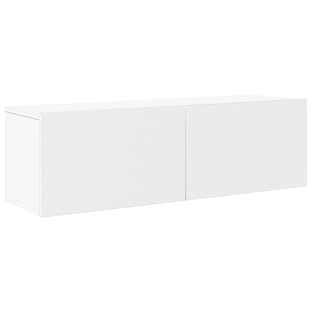 Conjunto móveis de TV 7 pcs madeira processada branco