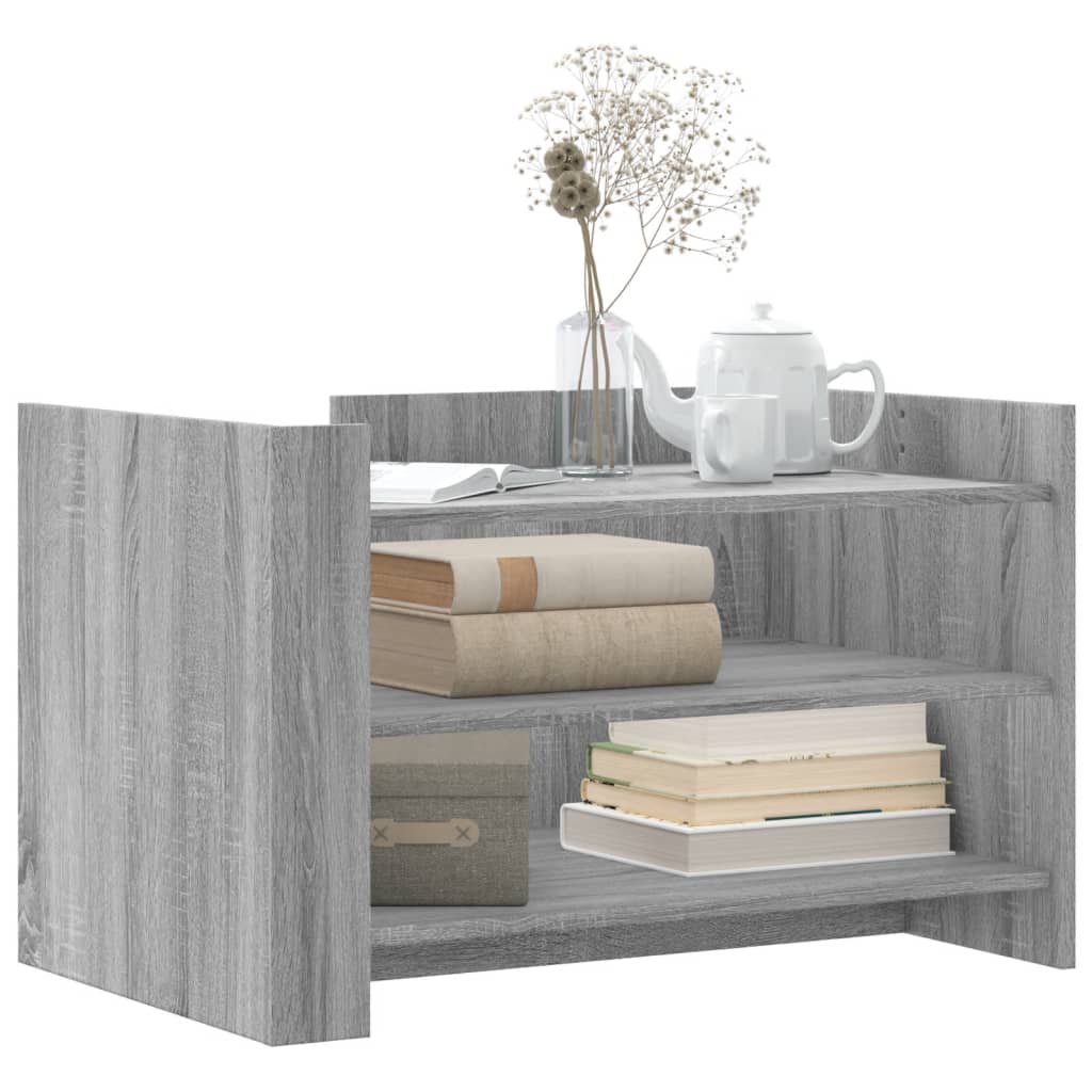 Mesa de centro 80x50x50 cm derivados de madeira cinzento sonoma
