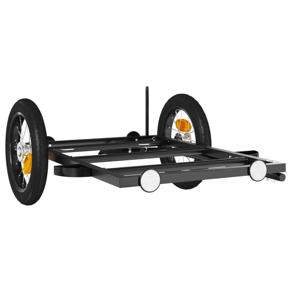 Reboque para bicicleta 122x53x28 cm ferro preto