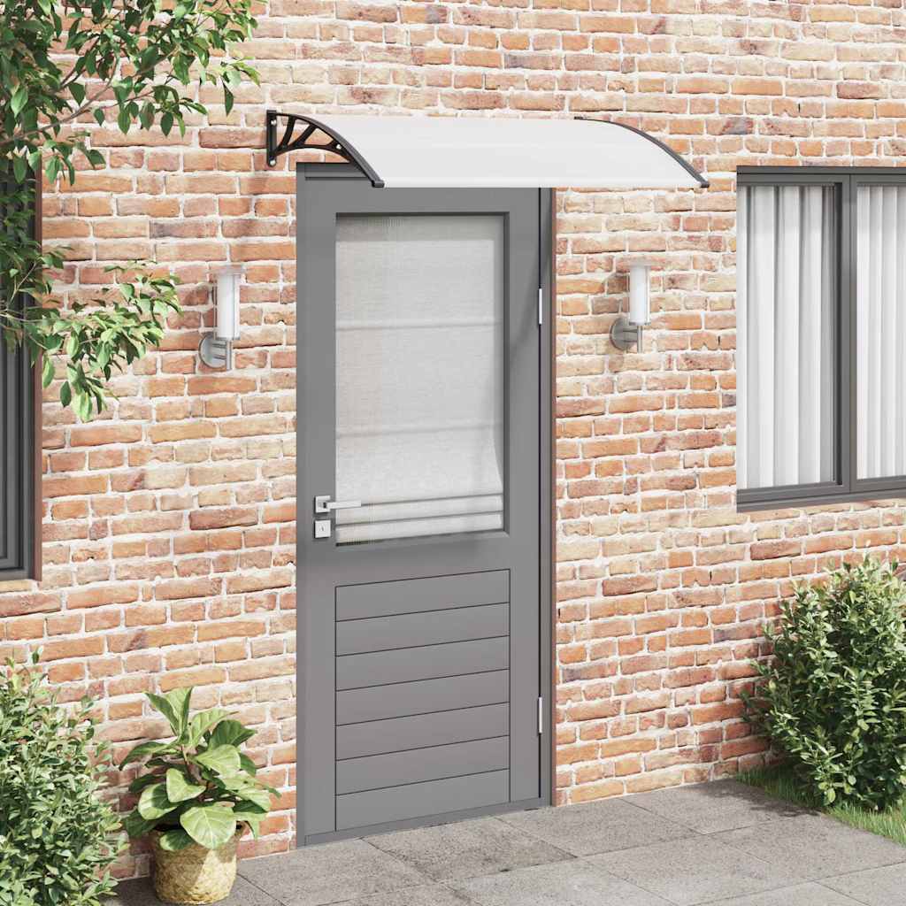Toldo para porta 120x75 cm PC preto e transparente