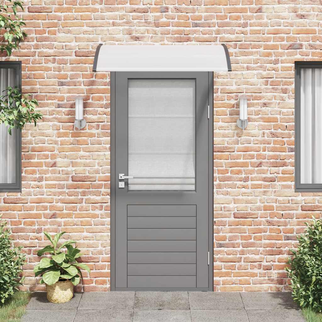 Toldo para porta 120x75 cm PC preto e transparente