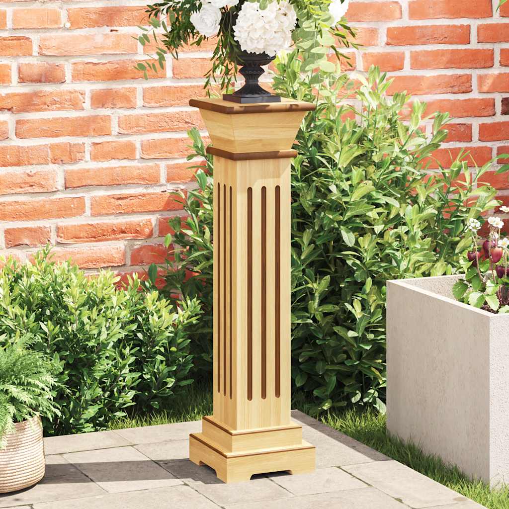 Suporte p/ plantas pilar quadrado 17x17x66 cm MDF madeira clara
