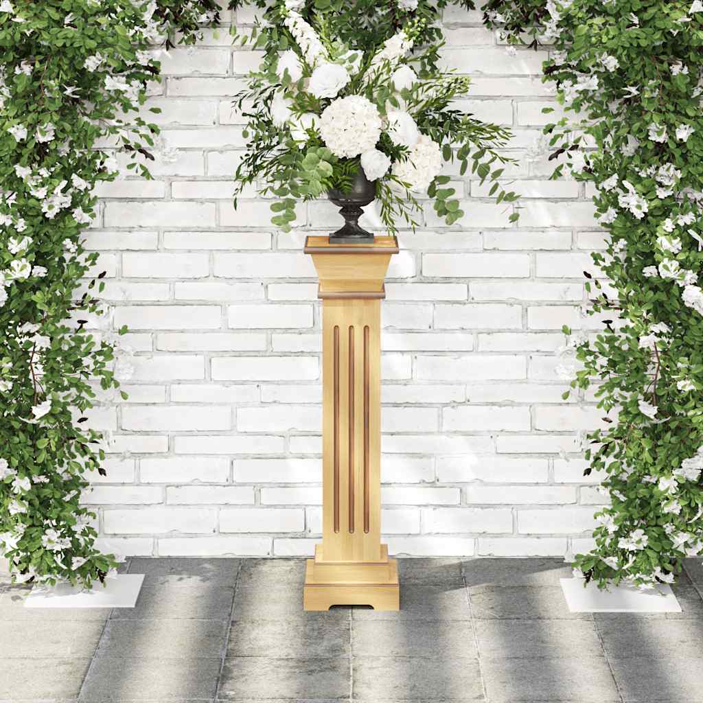 Suporte p/ plantas pilar quadrado 17x17x66 cm MDF madeira clara