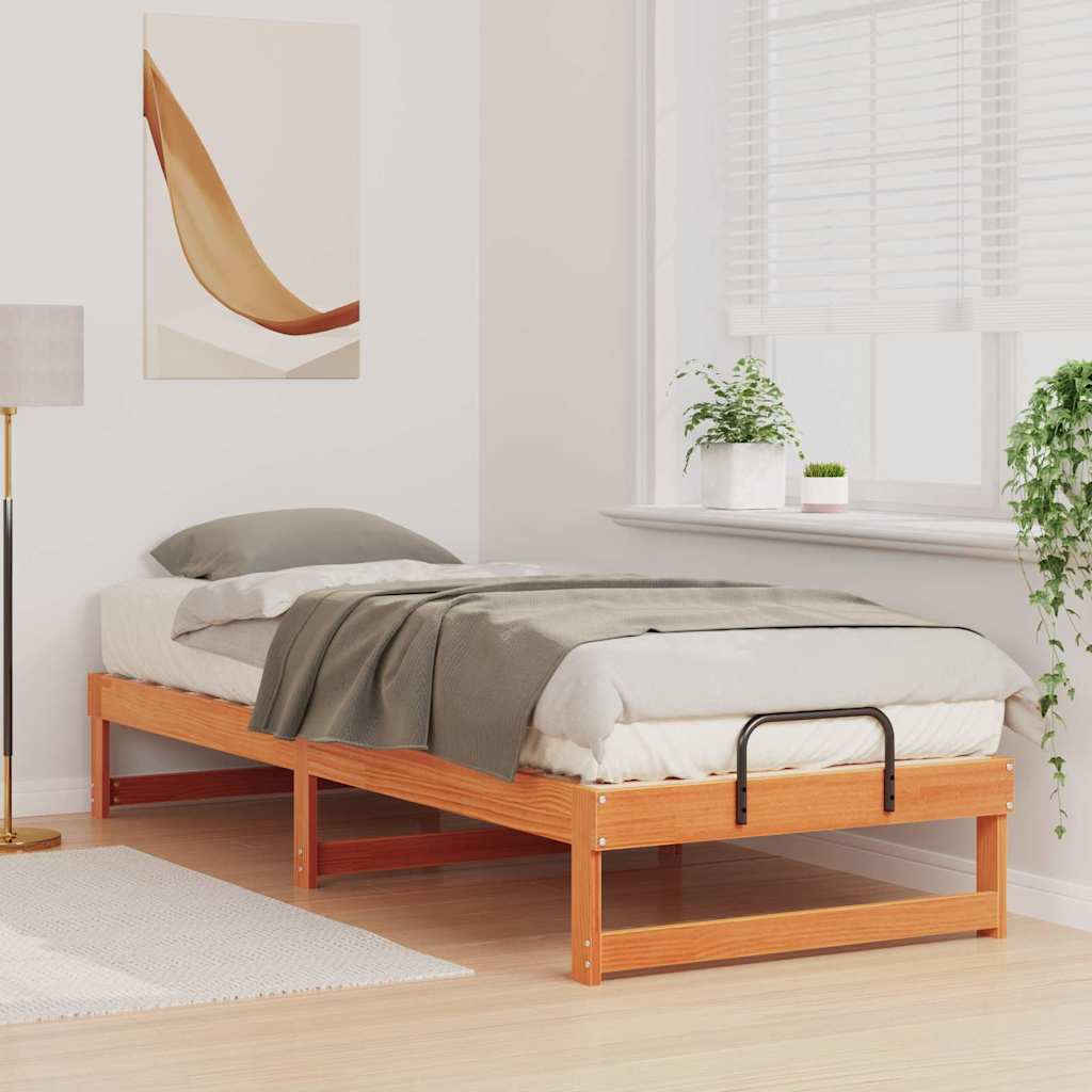 Estrutura da cama castanho 80 x 210 cm