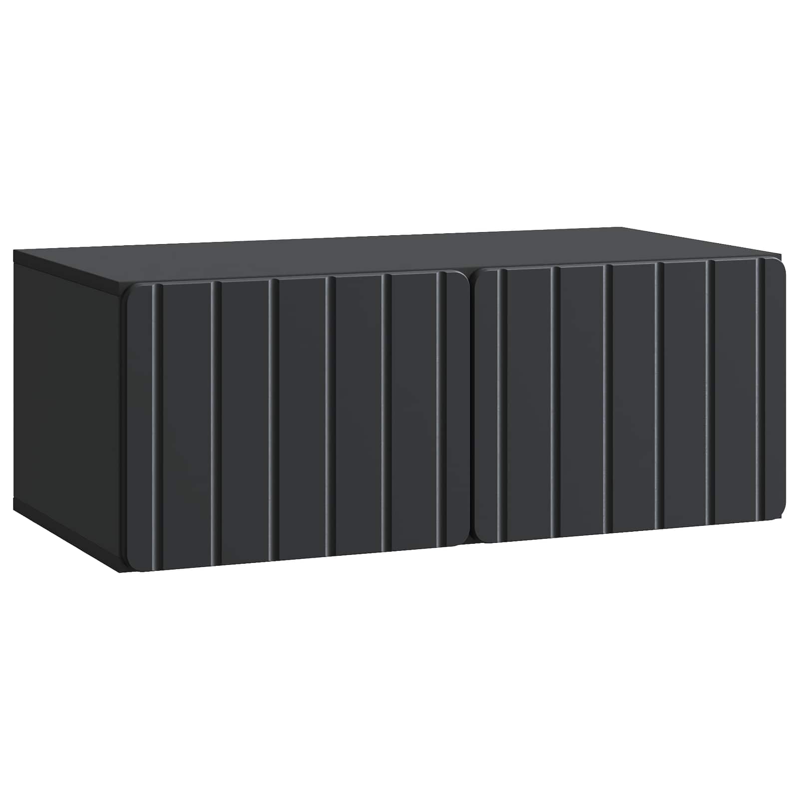Gabinete de TV de parede 78,5 x 41 x 30 cm preto