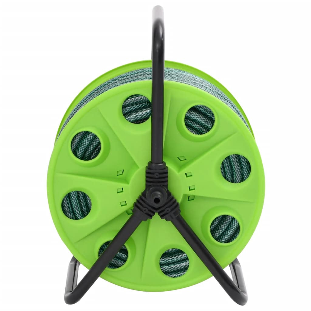 Enrolador independente com mangueira de 30 m PVC verde