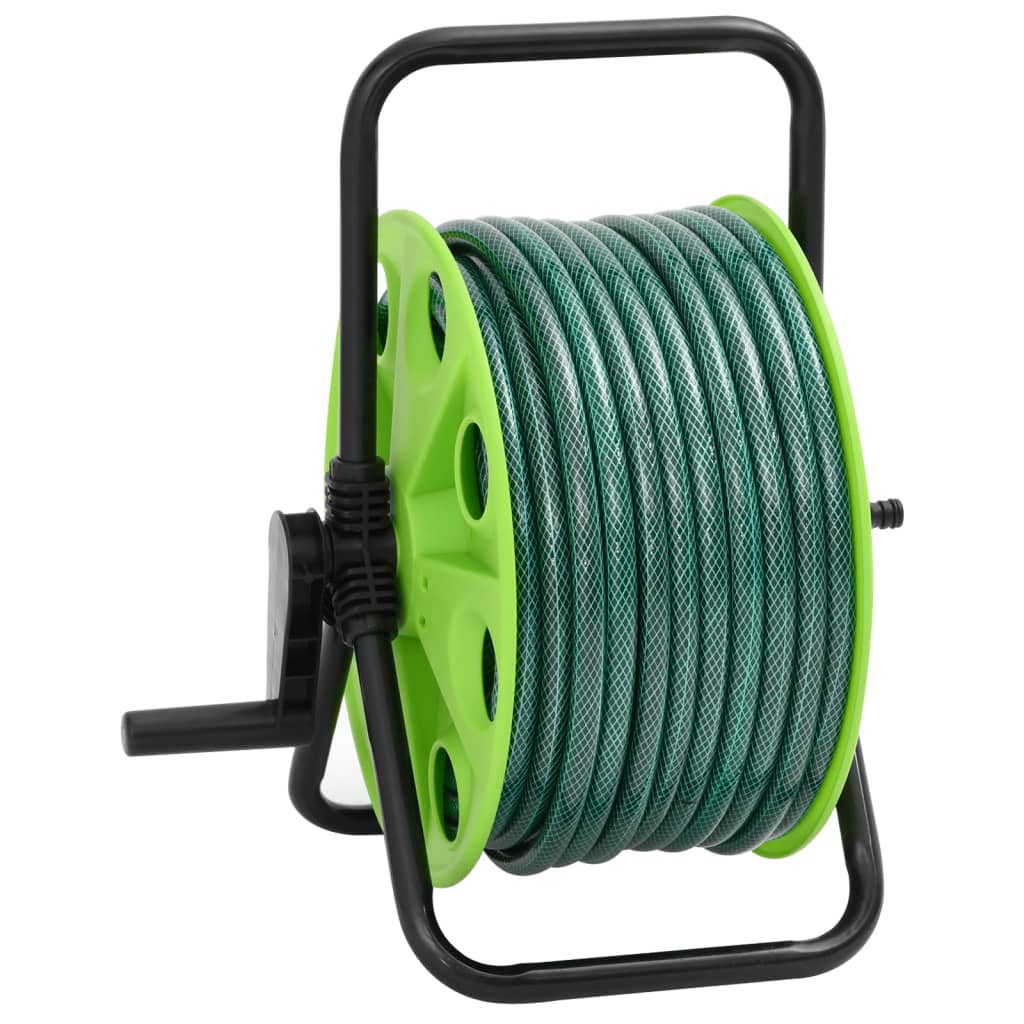 Enrolador independente com mangueira de 30 m PVC verde