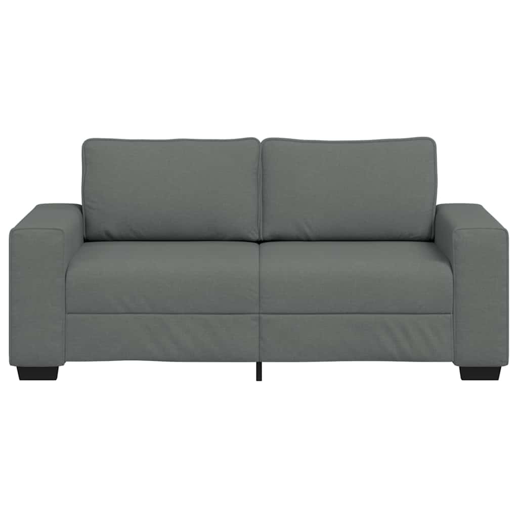 Sofá de 2 lugares em tecido 180x77x82 cm cinzento-escuro