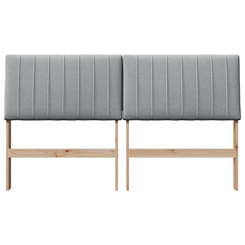 Cabeceira estofada cinzento-claro 150 cm