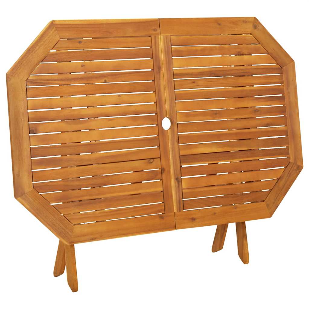 5 Pcs conjunto de jantar para jardim madeira de acácia maciça
