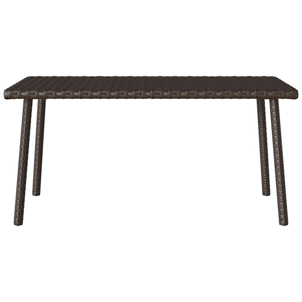 Mesa de centro de jardim retangular 80x40x37cm vime PE castanho
