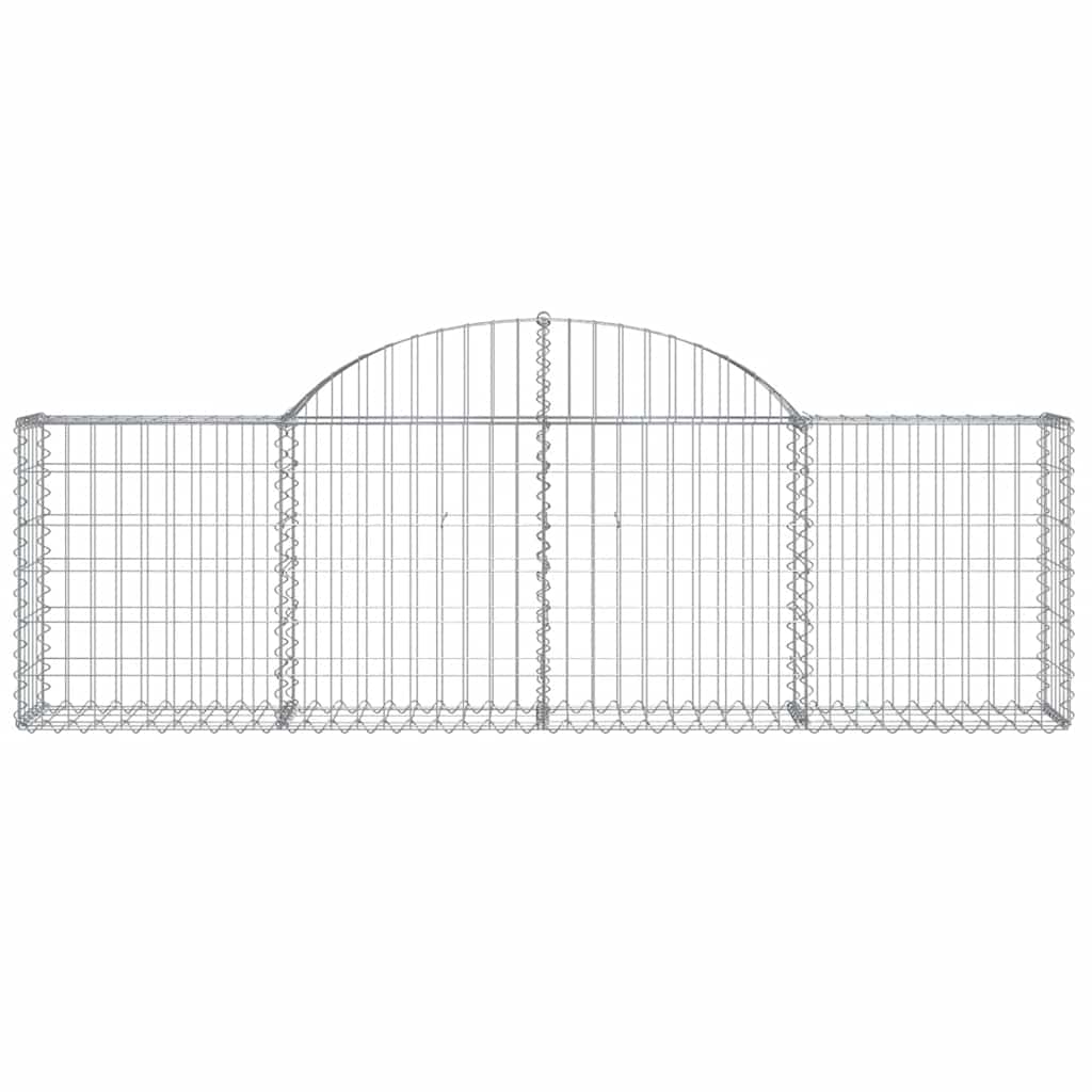 Cesto gabião arqueado 200x30x60/80 cm ferro galvanizado
