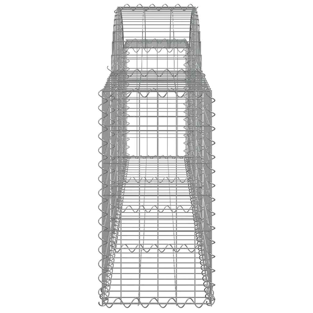 Cesto gabião arqueado 200x30x60/80 cm ferro galvanizado