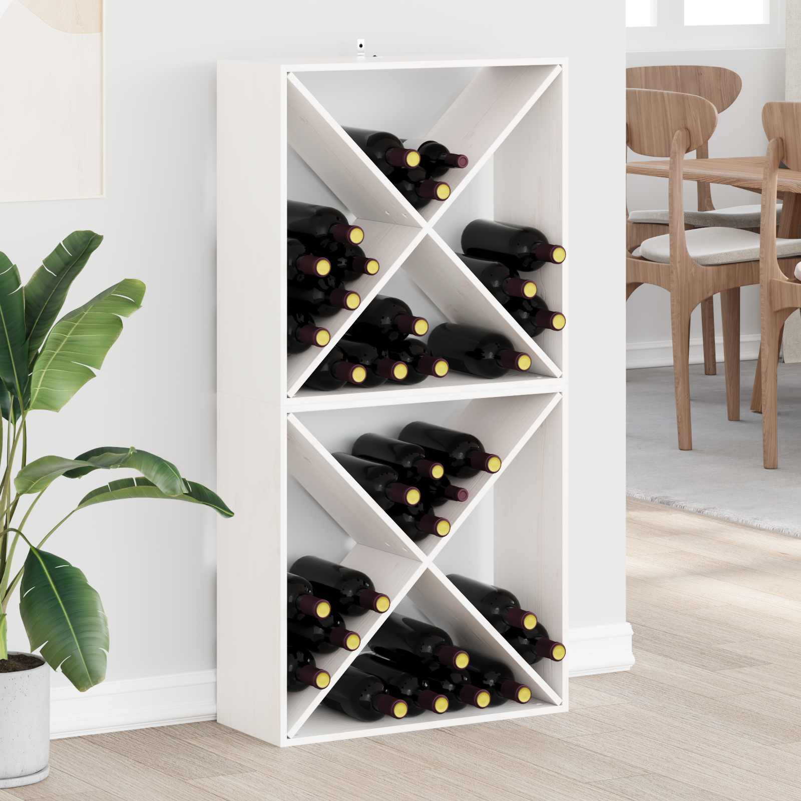 Escorredor de vinho 2 unid. branco 62 x 25 x 62 cm