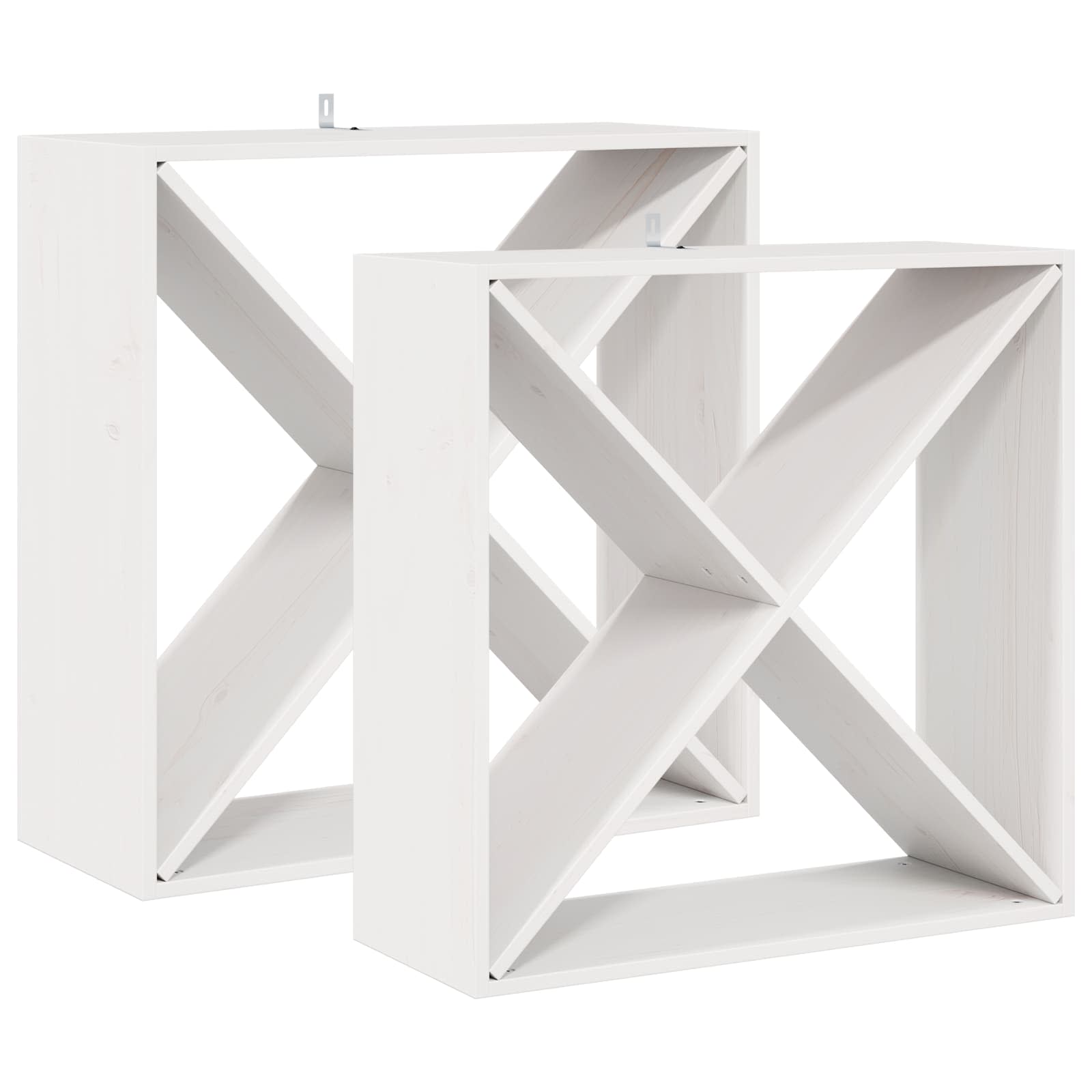 Escorredor de vinho 2 unid. branco 62 x 25 x 62 cm