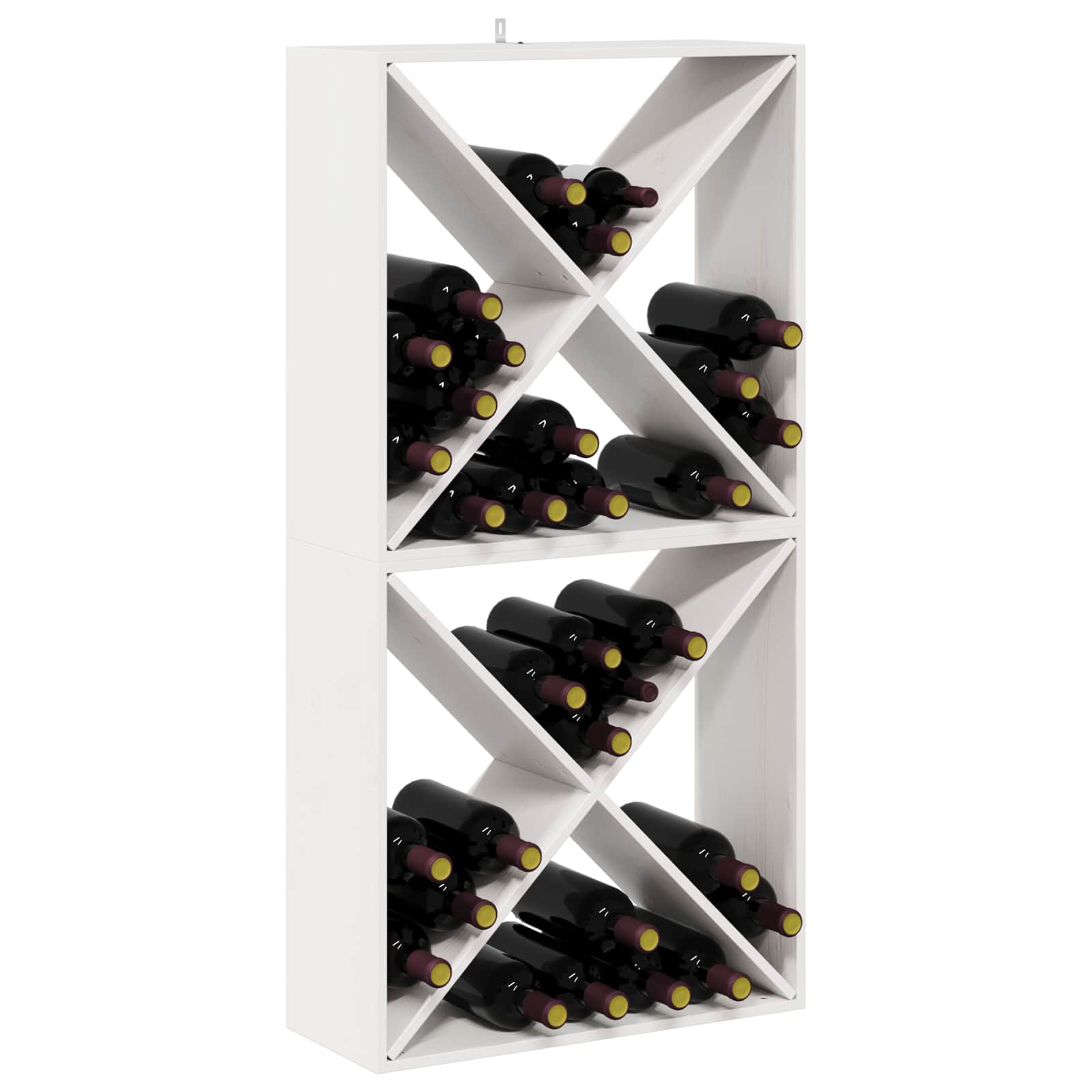 Escorredor de vinho 2 unid. branco 62 x 25 x 62 cm