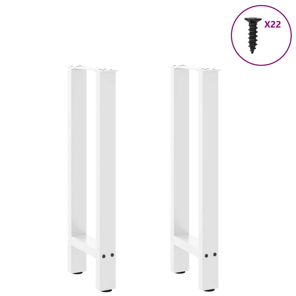 Pés de mesa de console , brancos, 2 peças, 38x(72-73) cm, aço