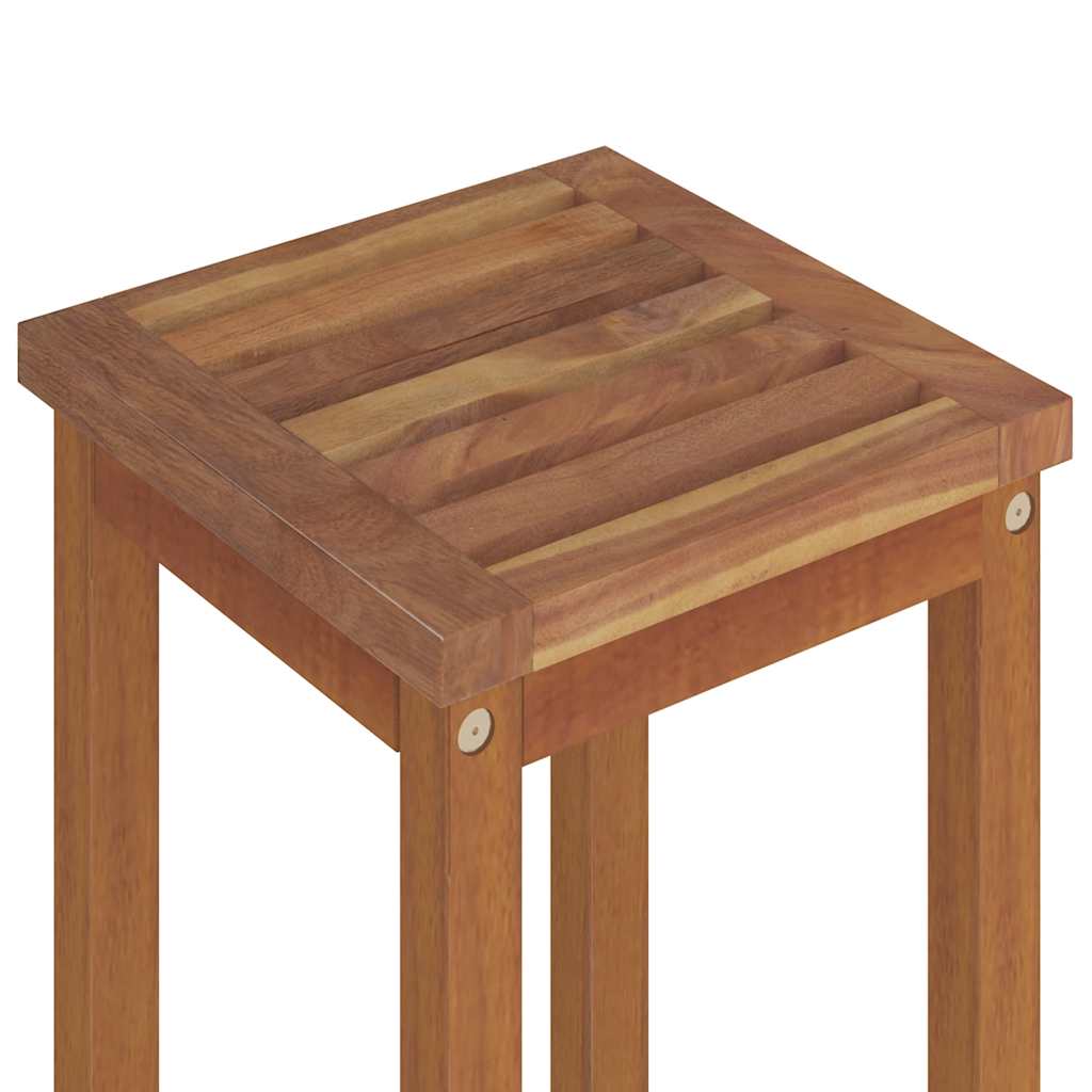 Bancos de bar 4 pcs madeira de acácia maciça