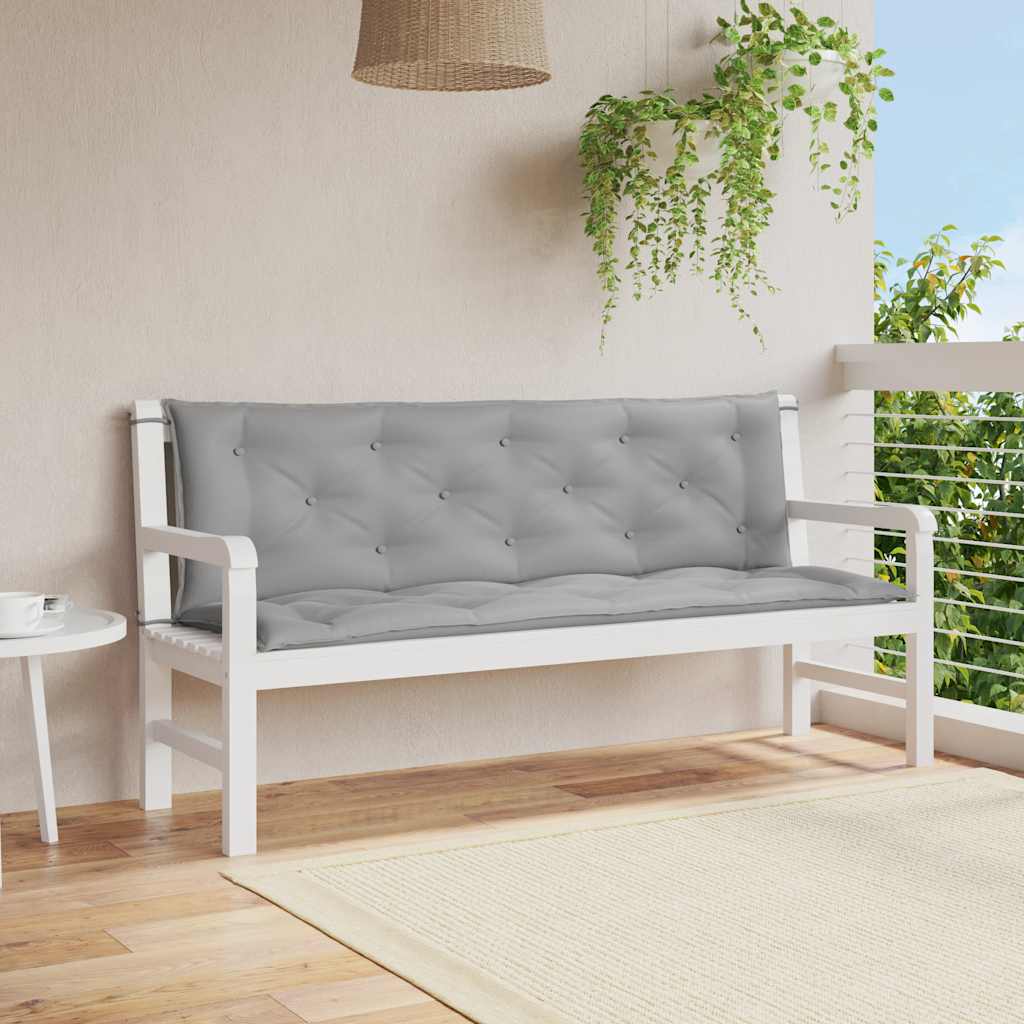 Almofadão banco jardim 150x(50+50)x7cm tecido oxford cinzento