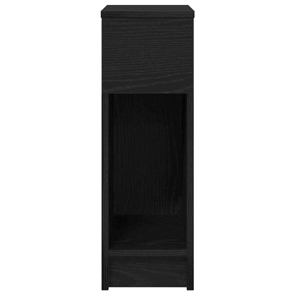 Mesa de cabeceira com gaveta 20x36x60 cm carvalho preto