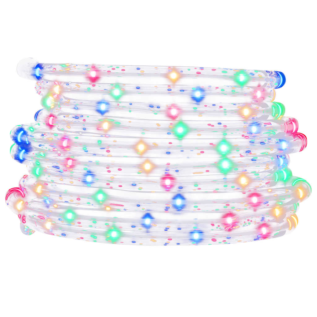 Cordão de iluminação com 120 luzes LED 5 m PVC multicolorido
