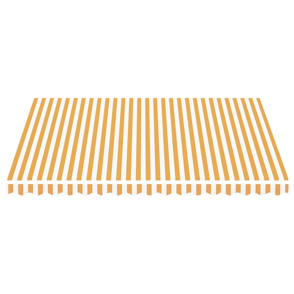 Tecido de substituição para toldo amarelo e branco 400x350 cm poliéster