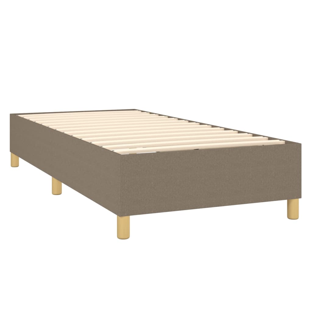 Estrutura de cama com molas 90x190 cm tecido cinzento