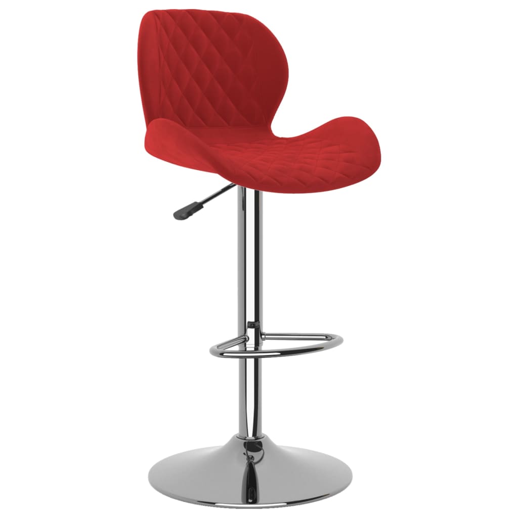 Bancos de bar 2 pcs veludo vermelho tinto
