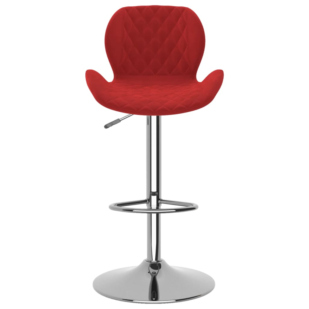 Bancos de bar 2 pcs veludo vermelho tinto