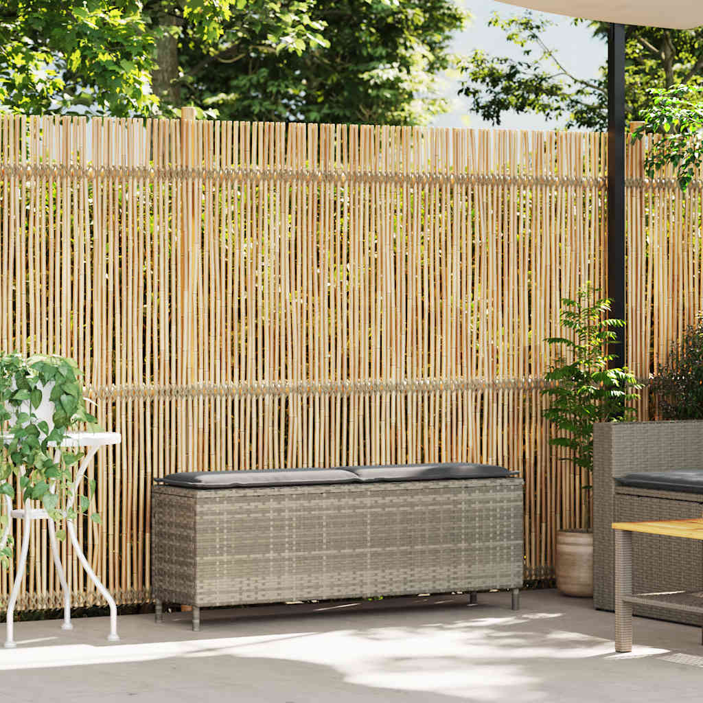 Banco de jardim com almofadão 110x30x40,5 cm vime PE