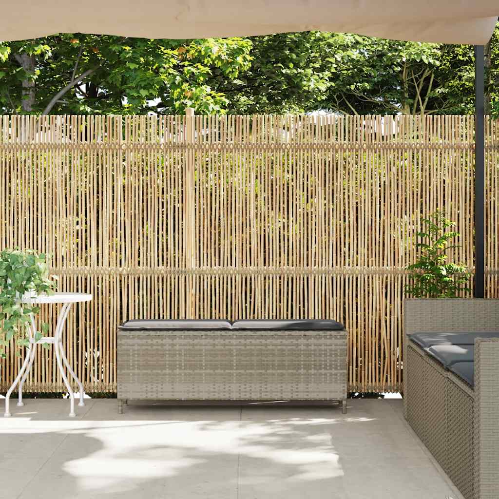 Banco de jardim com almofadão 110x30x40,5 cm vime PE
