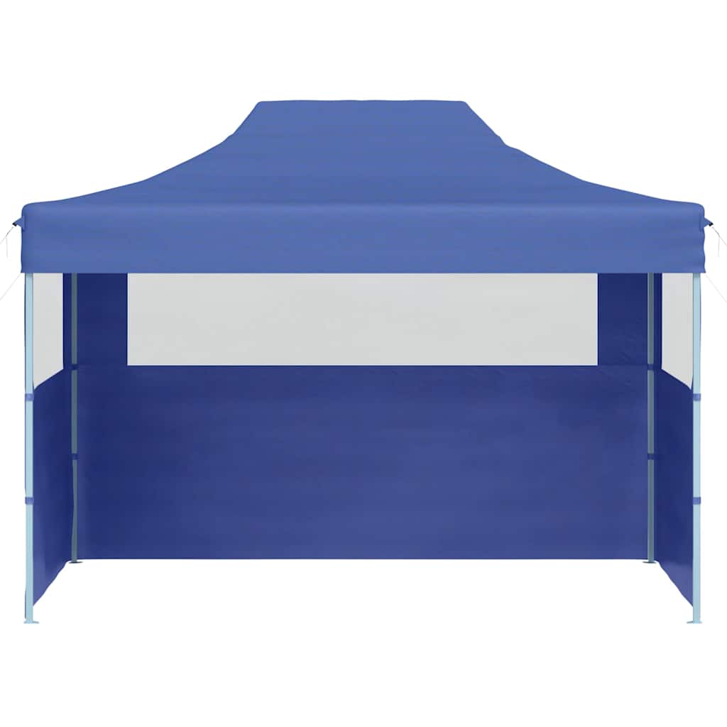 Tenda dobrável profissional festas 3 paredes 3x4 m aço azul