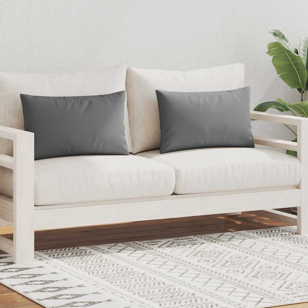 Almofadas para exterior 2 pcs 60x40 cm cinzento