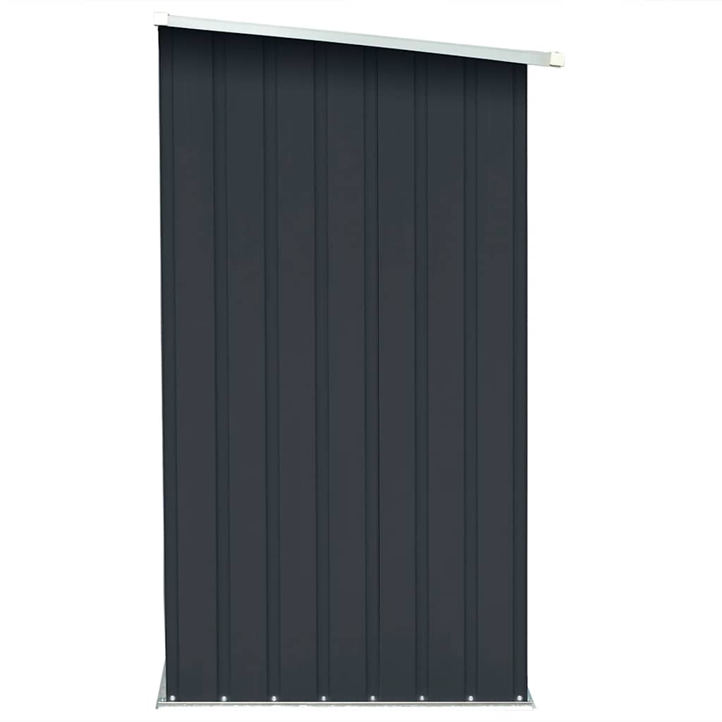 Abrigo arrumação de troncos jardim aço 163x83x154cm antracite