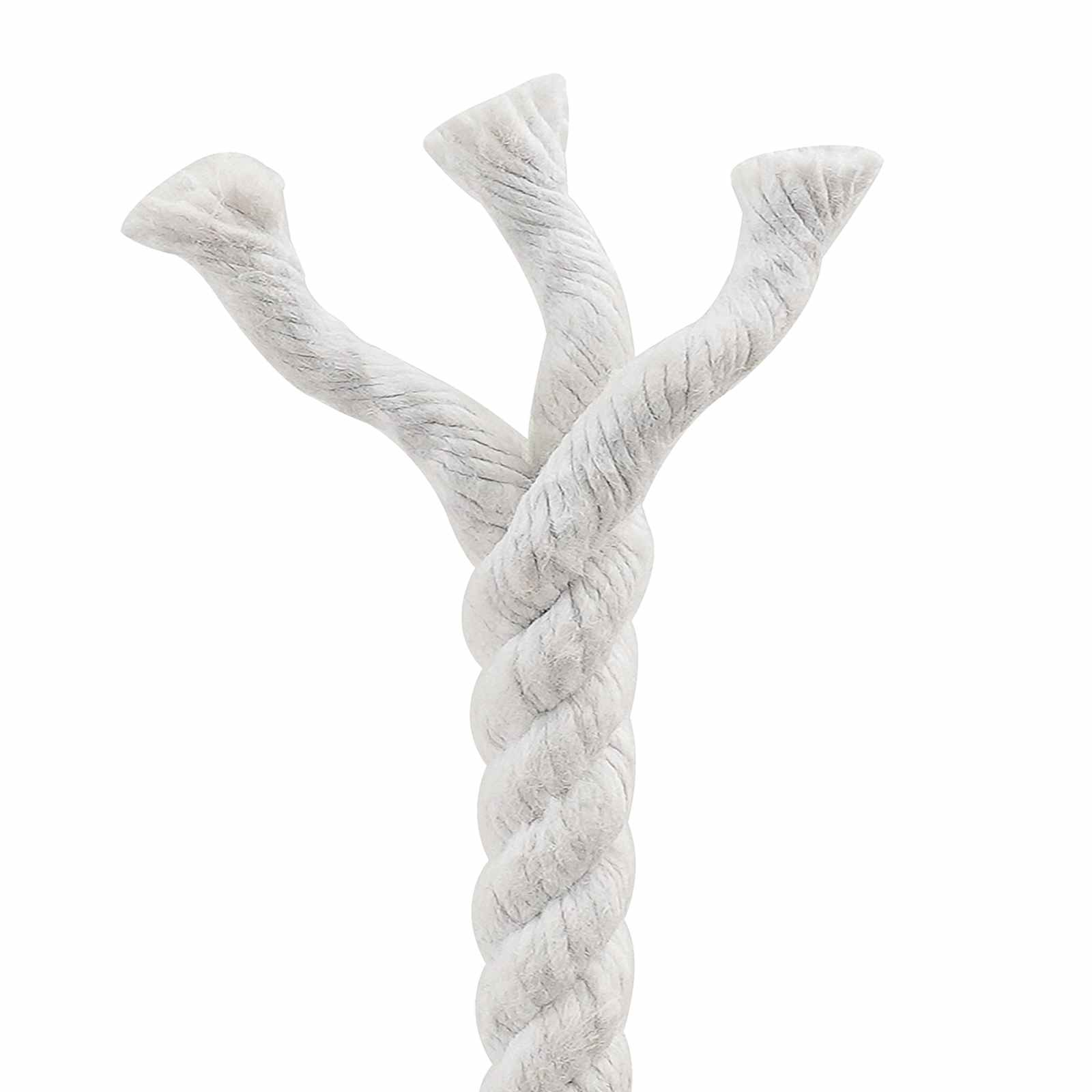 Corda de algodão 12 mm 250 m branco 100% algodão