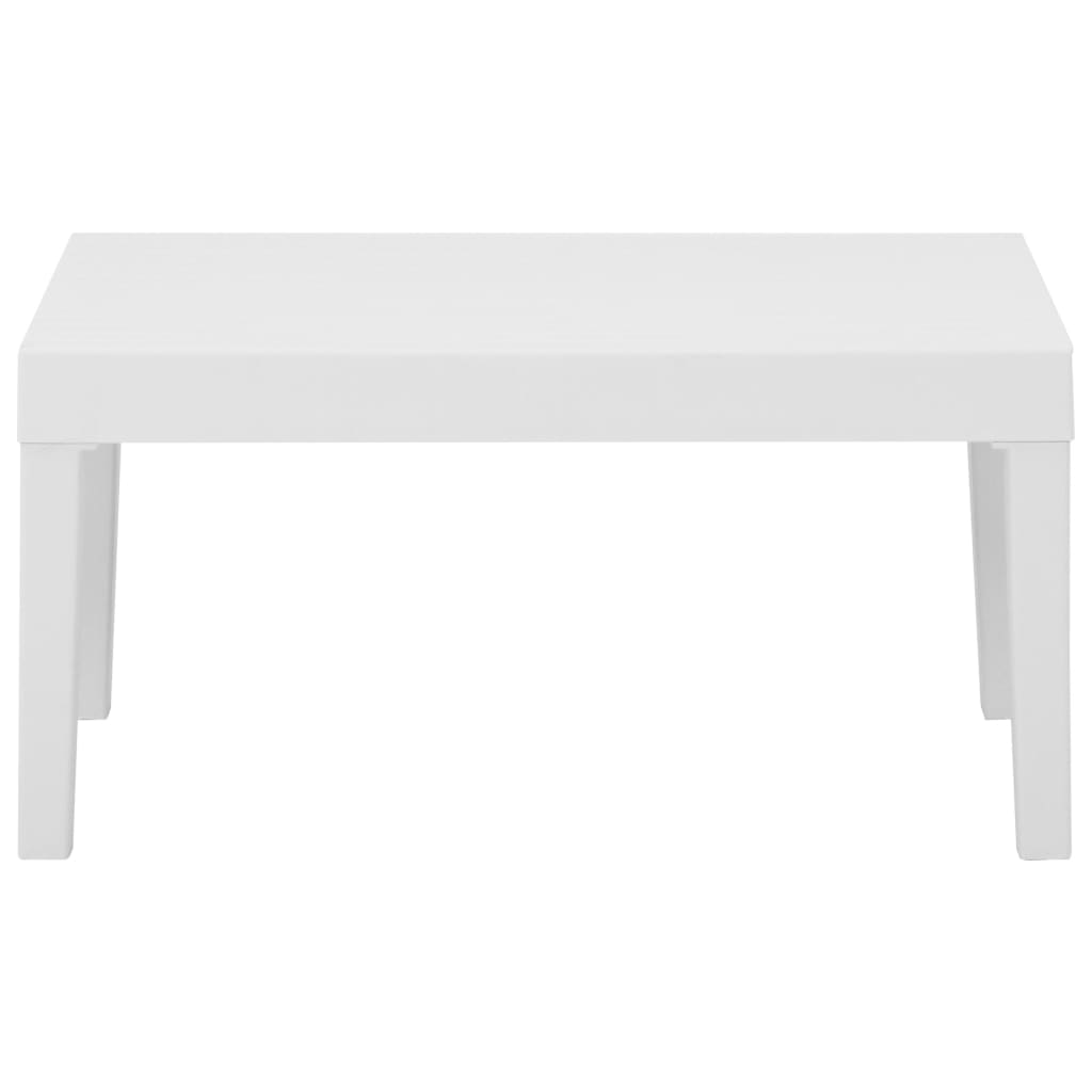 3 Pcs conjunto lounge de jardim com almofadões plástico branco