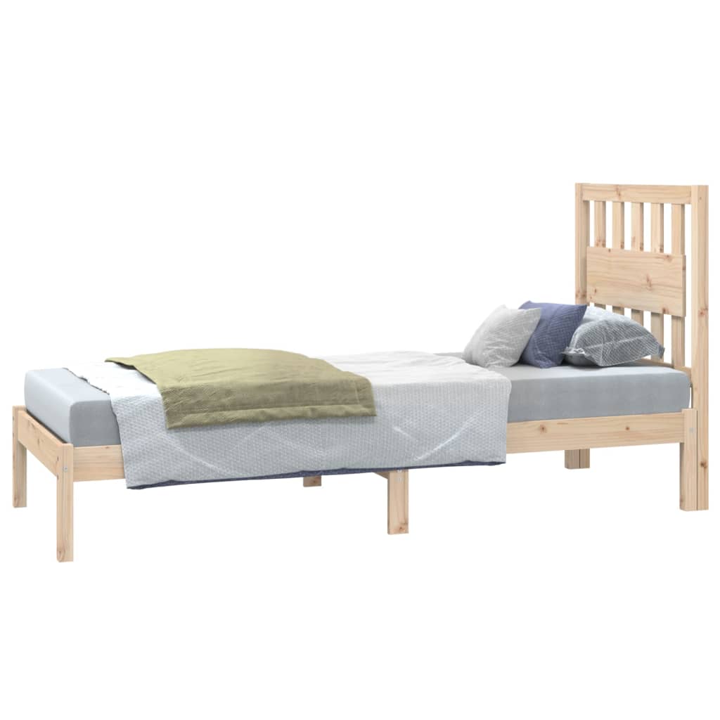Estrutura de cama pequena solteiro 75x190 cm pinho maciço