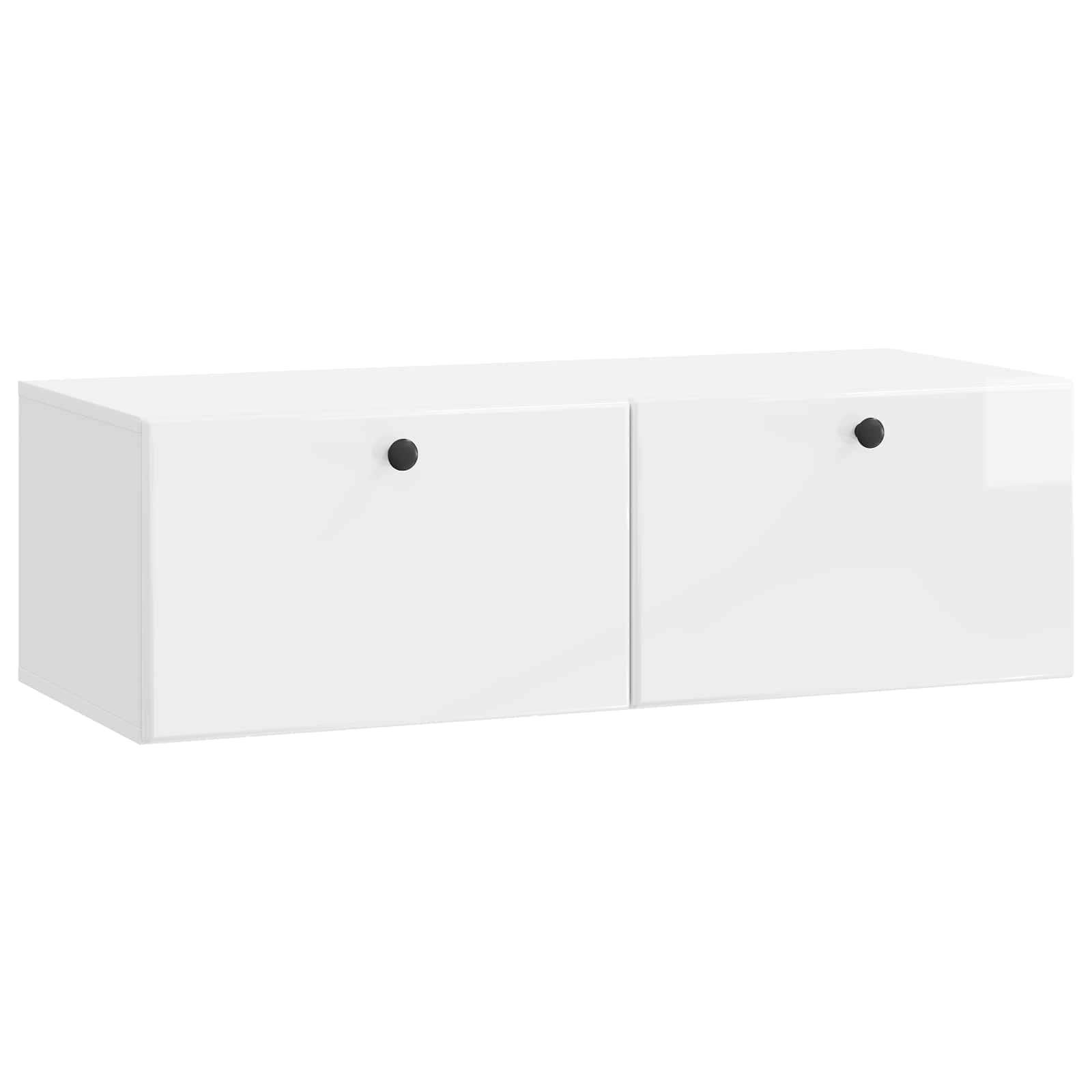 Gabinete de TV de parede 98 x 41 x 30 cm branco brilhante