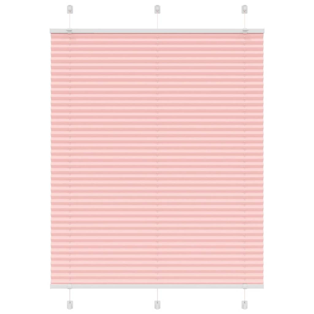 Rosa plissada cega 105x150 cm largura tecido 104,4cm poliéster
