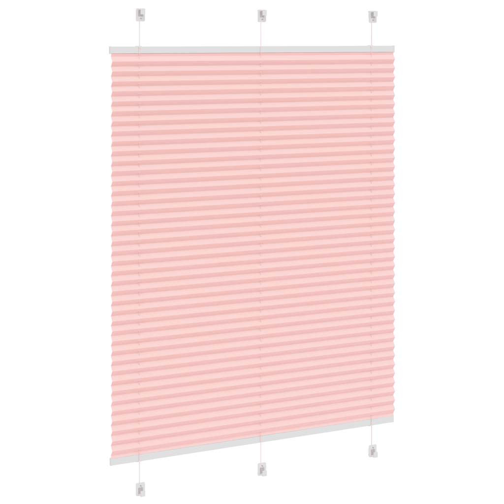 Rosa plissada cega 105x150 cm largura tecido 104,4cm poliéster