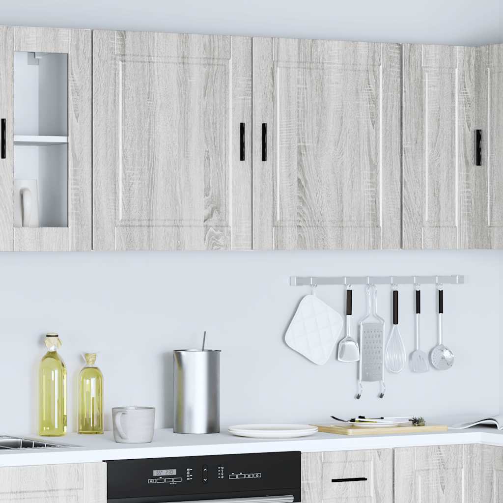 Armários parede cozinha 2 pcs porto sonoma cinza