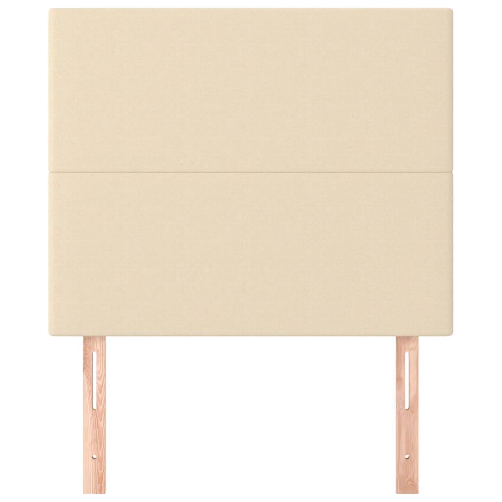 Cabeceira creme 90x5x118/128 cm tecido