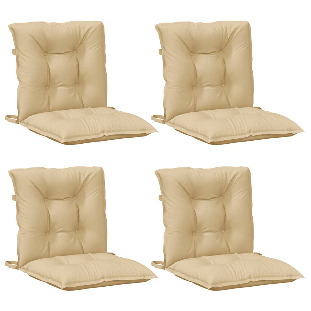 Almofadões lombares p/ cadeiras 4pcs mesclado tecido bege