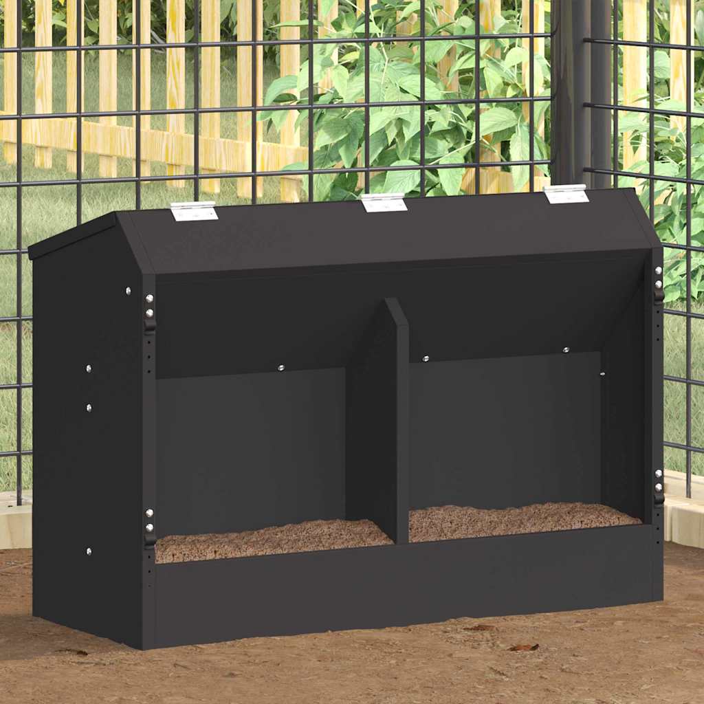 Comedouro para coelhos preto 64.5 x 25.5 x 45.5 cm